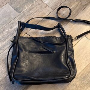 Anthropologie Black Leather Shoulder Bag